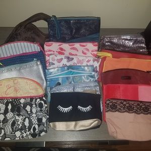 17 Assorted ipsy makeup bags